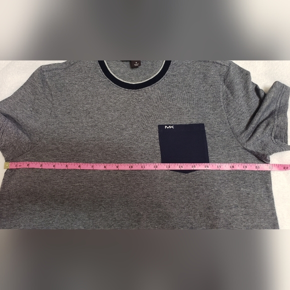 Michael Kors Men's T Shirt Round Neck Short Sleeve Blue Size M - Picture 6 of 7